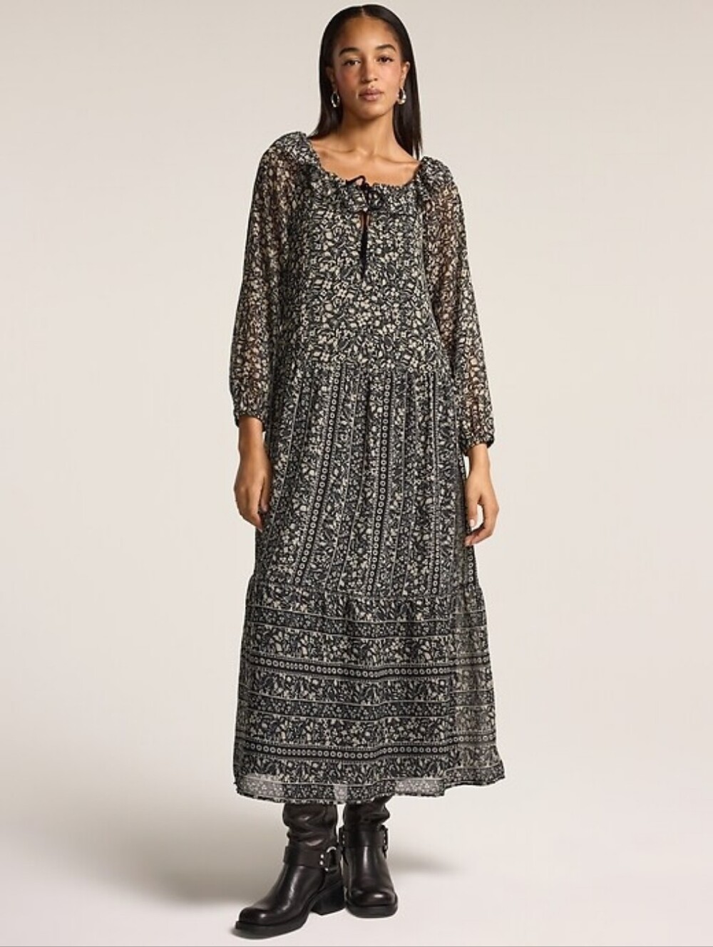 ANNA SUI x Old Navy tiered ruffle maxi dress - size large